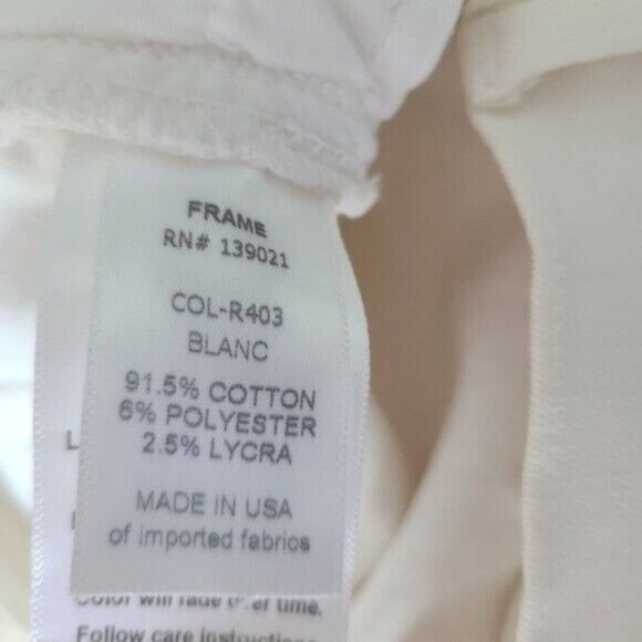 FRAME Distressed White Skinny de Jeanne Jeans - Picture 9 of 9